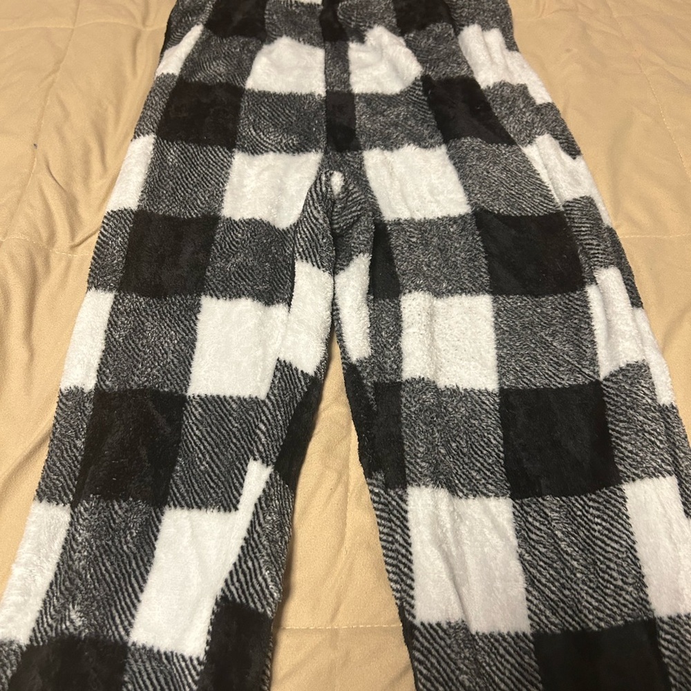 Black and White Plaid Pajama Pants
